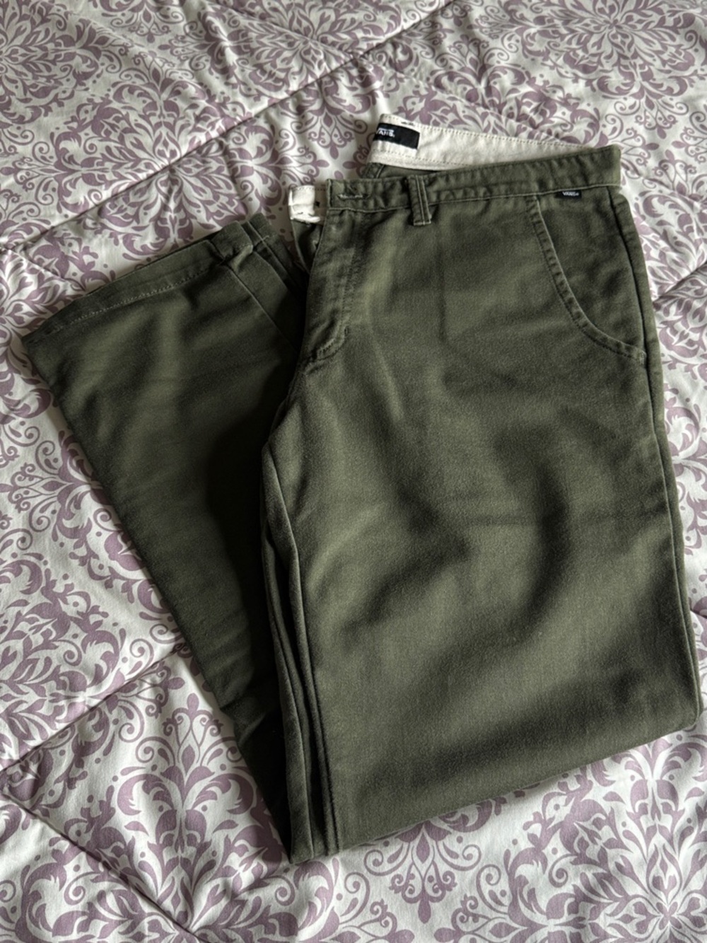 Vans Men's Olive Green Chino Pants-36